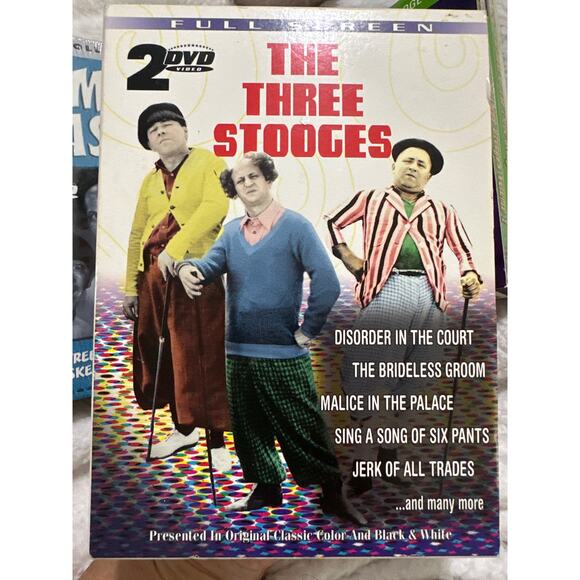 3 DVD set of THE THREE STOOGES , each 1 has 2 cds each. One is new Still Sealed - Picture 5 of 10